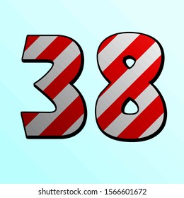 Candy pattern number 38 on a sky blue background