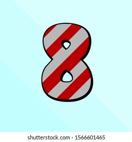 Candy pattern number 8 on a sky blue background