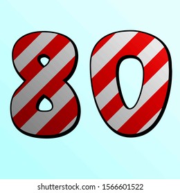Candy pattern number 80 on a sky blue background
