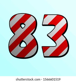 Candy pattern number 83 on a sky blue background