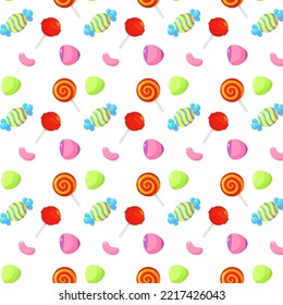 Candy pattern white background template vector