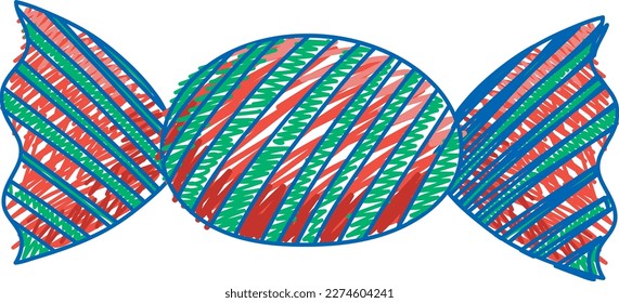 Candy-Stift Farbe kreidekreidekreideartige Illustration