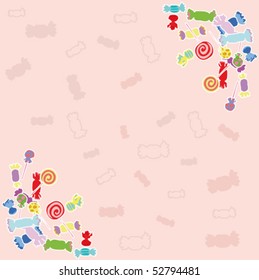 Candy pink background.