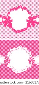 candy pink color of the label pattern design. and point-of-frame effect vector design.