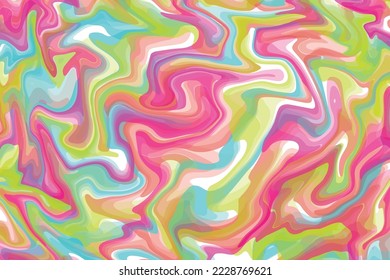 Candy pink and green liquid wave background vector. wallpaper, marbling effect, vector illustration, fashion, interior, wrapping