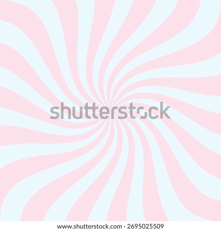 Candy pink spiral background. Strawberry ice cream pattern. Rose pastel pattern with smooth swirling curves. Soft, wavy, spiral design for banners, posters, templates. Abstract vector illustration.