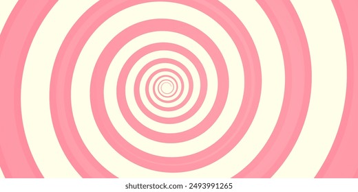 Candy pink spiral. Strawberry curled background. Poster with texture and color of yogurt and marshmallows.