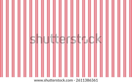 Candy pink straight lines seamless pattern, Pink and white striped vertical lines, Pink striped summer background pattern for fabric, textile, wrapping paper, banner, card, poster. Vector wallpaper.
