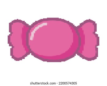 Candy Pixel Art Isolated Icon