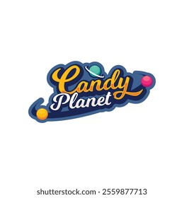 Candy Planet Logo Candy Vector Logo Stock Vector.