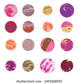 candy planets warm color series