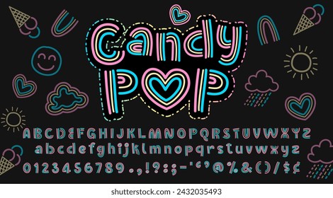 Candy POP  easy doodle and alphabet