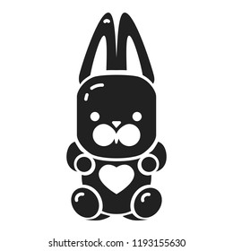 Candy rabbit icon. Simple illustration of candy rabbit vector icon for web design isolated on white background
