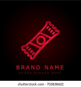 Candy red chromium metallic logo
