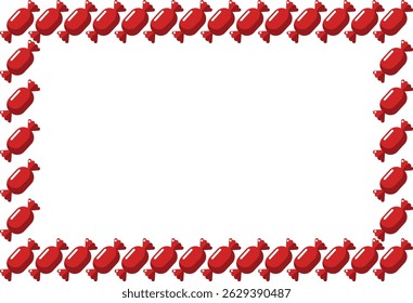 doce, vermelho, clipart, ilustração, quadro, borda, para designers e texturas