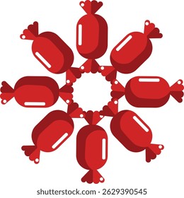 doce, vermelho, clipart, ilustração, quadro, borda, para designers e texturas, círculo