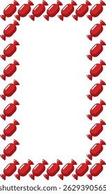 doce, vermelho, clipart, ilustração, quadro, borda, para designers e texturas