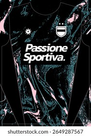 Candy Reef Preto Padrão Futebol Jersey Sublimação Impressão