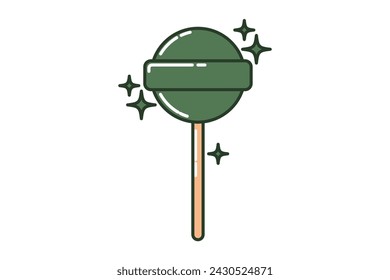 Candy Retro Flat Sticker Design