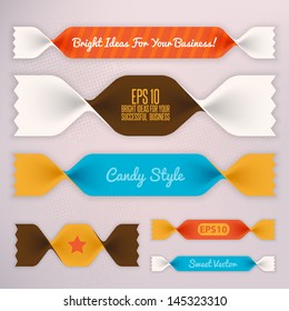 Candy ribbons illustration