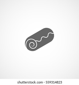 Candy Roll Flat Icon On White Background
