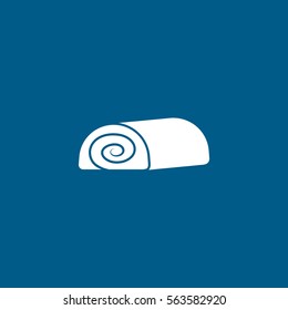 Candy Roll Flat Icon On Blue Background