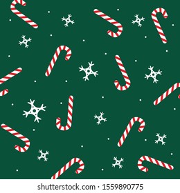 Candy Seamless Christmas Pattern Vector
