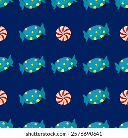 Candy seamless pattern background. Candy illustration. Candy background. Perfect for fabric, textile, wallpaper, decor, illustration, print, packaging of products. SSTKbackgrounds