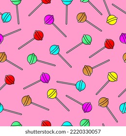 candy seamless pattern colorful candy background