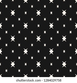 Candy seamless pattern. Simple minimalist vector texture with small candies. Abstract black and white geometric ornament. Cute minimal monochrome background. Dark repeat design for decor, covering