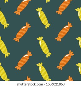 Candy seamless pattern. A vector illustration seamless pattern background. Bright candies and sweets 