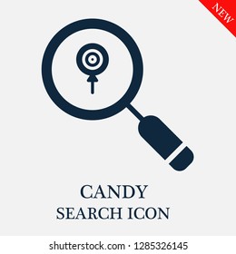 Candy search icon. Editable Candy search icon for web or mobile.