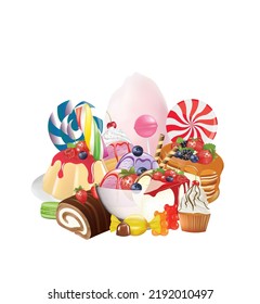 Candy set design. vector illustration