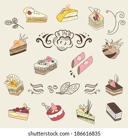 Candy set | Set of desserts and design elements for candy menu design