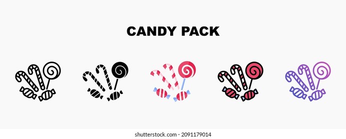 Candy set icon designed in outline flat glyph filled line and gradient. Perfect for website mobile app presentation and any other projects. Enjoy this icon for your project.