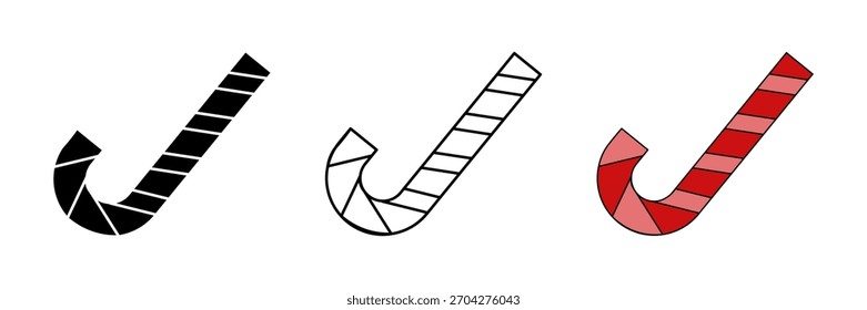 Candy-Set-Symbol trendige Designvorlage, Vektorgrafik auf weißem Hintergrund