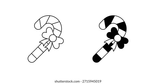 Icono de conjunto de caramelo con fondo blanco Vector Ilustración de stock