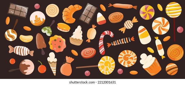 candy set vector for candy day event or candy decoration vector