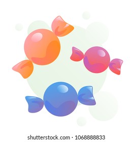 Candy set vector illustration
