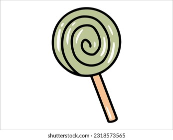 Candy shape Lollipop Icon Illustration