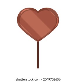 candy shaped heart of chocolate
