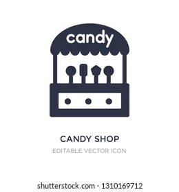 candy shop icon on white background. Simple element illustration from Food concept. candy shop icon symbol design.