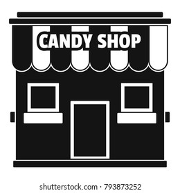 Candy shop icon. Simple illustration of candy shop vector icon for web.