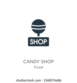 Candy shop icon vector. Trendy flat candy shop icon from food collection isolated on white background. Vector illustration can be used for web and mobile graphic design, logo, eps10