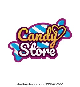 Candy shop logo illustration design