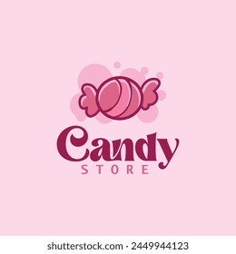 Candy shop logo label or emblem for your design. Vector illustration.