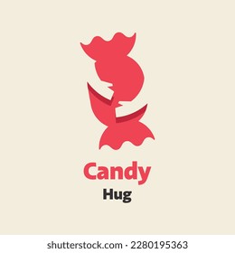 Candy shop logo template. Vector illustration of candy shop logo.