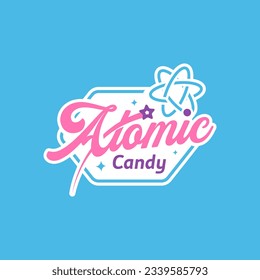 Candy shop logo vector illustration, Sweet store logo design