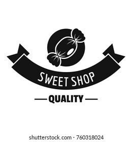Candy shop quality logo. Simple illustration of candy shop quality vector logo for web