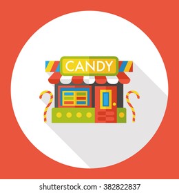 candy shop store flat icon